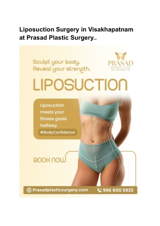 Liposuction Surgery in Visakhapatnam at Prasad Plastic Surgery (1)