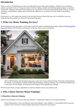 Home Painting Specialists in Roseville: Trust Precision Finish