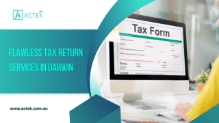 Flawless Tax Return Services in Darwin