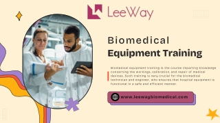 Biomedical Equipment Training