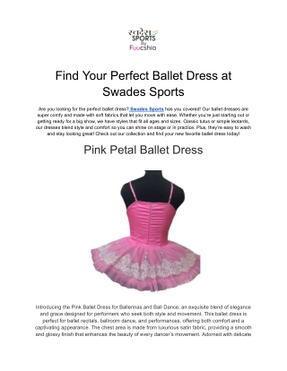 Ballet Dress at Swades Sports