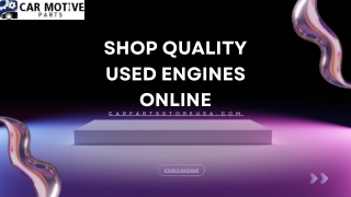 Premium Used Auto Parts – Engines & Transmissions at Unbeatable Prices