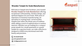Wooden Temple for Gods Manufacturer