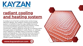 Radiant Cooling and Heating System The Future of Energy- Efficient Climate Control in India