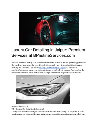 car detailing services in jaipur
