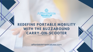 Redefine Portable Mobility With The Buzzaround Carry-On-Scooter