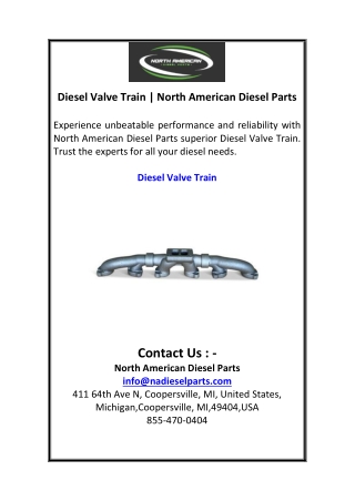 Diesel Valve Train  North American Diesel Parts