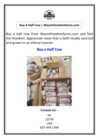 Buy A Half Cow  Wearefreedomfarms.com