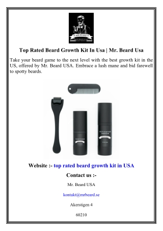 Top Rated Beard Growth Kit In Usa   Mr. Beard Usa