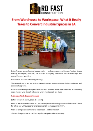 From Warehouse to Workspace: What It Really Takes to Convert Industrial Spaces i