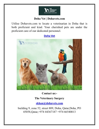 Doha Vet  Dohavets.com