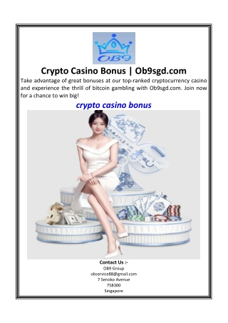 Crypto Casino Bonus Ob9sgd