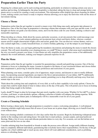 Helpful Recommendations On Cleansing For Dinner Events In Indianapolis, Indiana