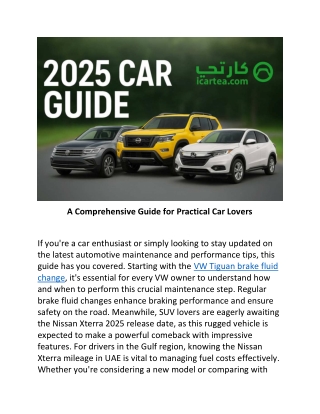 A Comprehensive Guide for Practical Car Lovers
