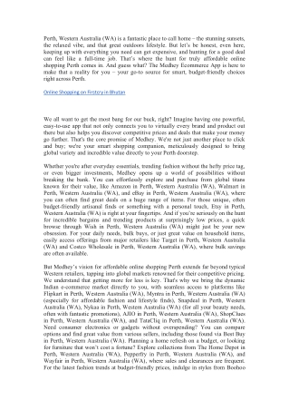 clothes of all brands in Perth