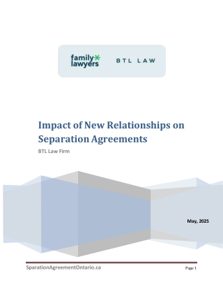 Impact of New Relationships on Separation Agreements