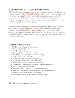 Easy Guide On How To Buy Verified Paxful Account  In Online