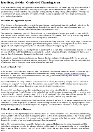 The Most Overlooked Tip For Cleaning Rental Properties In Indianapolis, Indiana