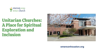 Unitarian Churches: A Welcoming Space for All Beliefs
