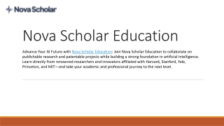 Nova Scholar Education