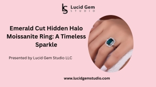 Emerald Cut Hidden Halo Moissanite Ring: A Timeless Sparkle