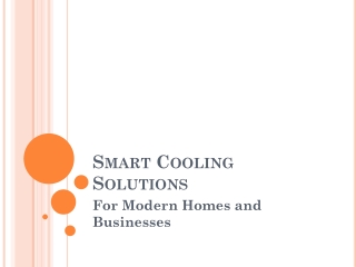 Smart Cooling Solutions