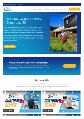 Best House Washing Service in Hamilton, NZ - Sun softwash