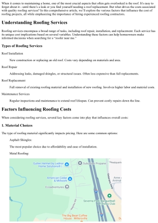 “Exploring the Cost Factors Behind Quality Roofing Services”