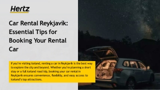 Affordable Car Rental Reykjavik – Hertz Iceland