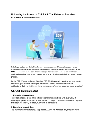 Unlocking the Power of A2P SMS_ The Future of Seamless Business Communication