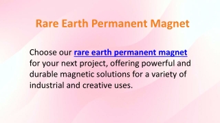 Rare Earth Permanent Magnet