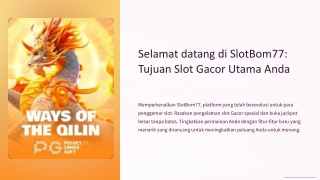 SlotBom77 link alternatif