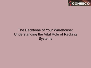 The Backbone of Your Warehouse Understanding the Vital Role of Racking Systems
