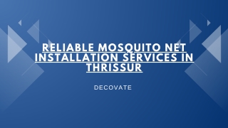 mosquito net installation services in Thrissur