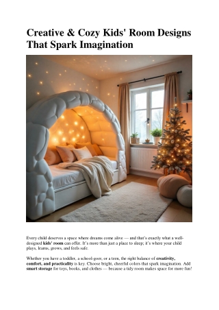 Creative Ideas to Design a Playful and Practical Kids Room