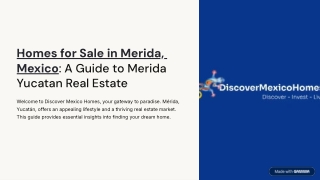 Homes for Sale in Merida, Mexico: A Guide to Merida Yucatan Real Estate