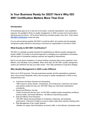 Is Your Business Ready for 2025