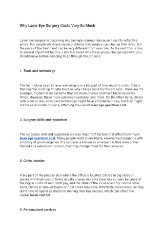 Why Laser Eye Surgery Costs Vary So Much.docx