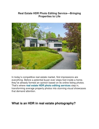Real Estate HDR Photo Editing Services – Real Estate Photo Editing