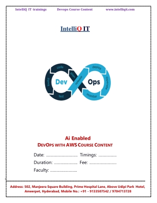 AI Enabled IntelliQ IT_Devops_Course Content