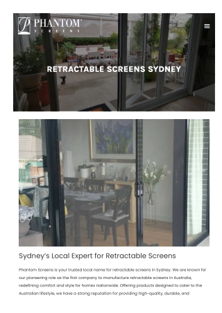 Retractable Screens Sydney