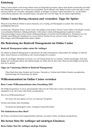 Online Casino Betrug erkennen und vermeiden: Tipps für Spieler