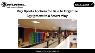 Buy Sports Lockers for Sale to Organize Equipment in a Smart Way 