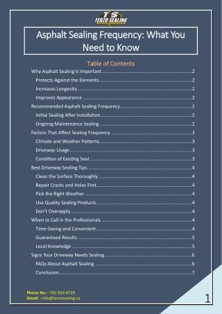 Asphalt Sealing Frequency What You Need to Know