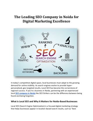 The Leading SEO Company in Noida for Digital Marketing Excellence