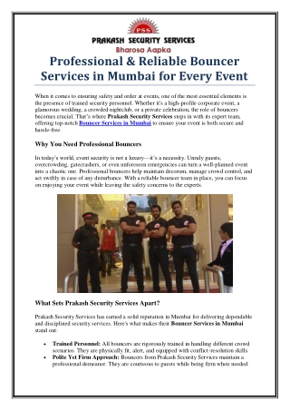 Hire Expert Bouncers – Trusted Bouncer Services in Mumbai