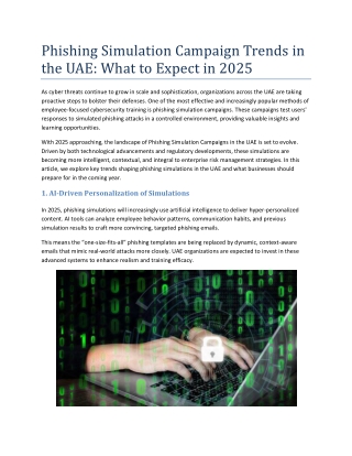 Phishing Simulation Campaign Trends in the UAE What to Expect in 2025