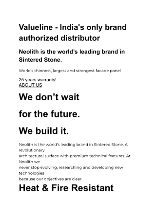 Neolith kitchen countertops in chennai | Valueline