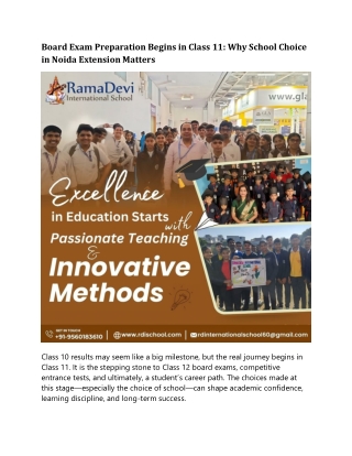 Board Exam Preparation Begins in Class 11