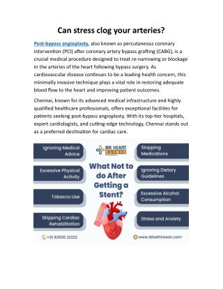 Can stress clog your arteries